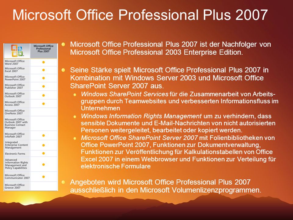 Upgrade from Office 2007 to Office 365